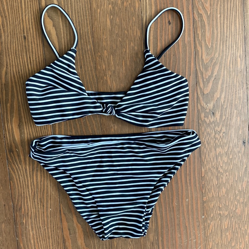 Mikoh mini swimwear 2 piece striped bikini girls XL